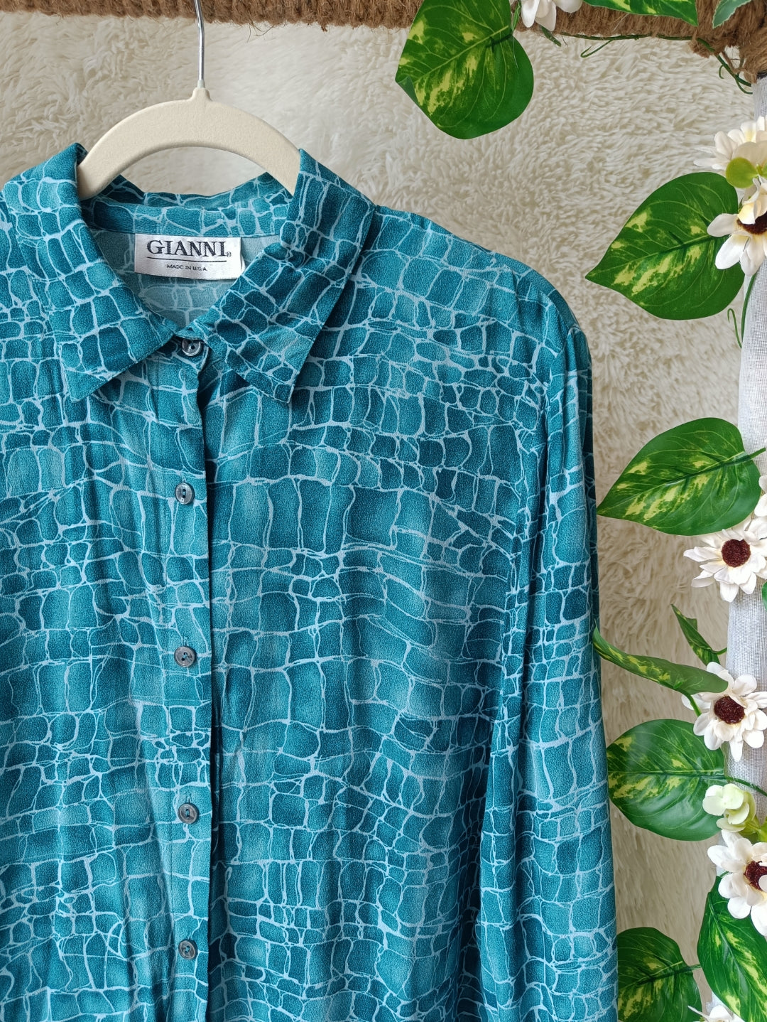 Camicia turchese acqua
